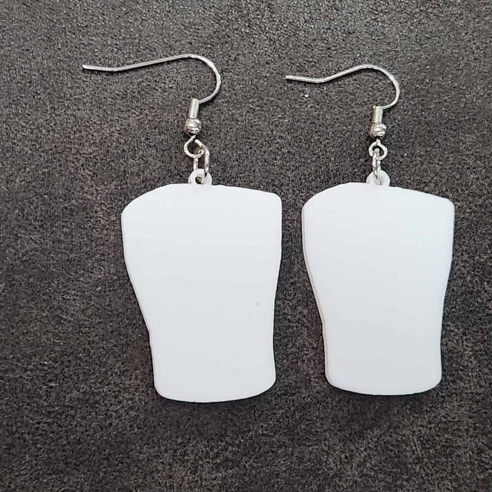 Pink Ice Cube Earrings - Picture 2 of 2
